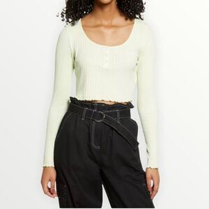 BP - Nordstrom’s cropped long sleeve top - light green - NWT